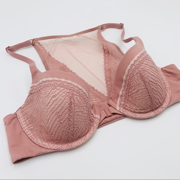 Victoria’s Secret Pink Lace Racerback Demi Bra 34B - Picture 4 of 10